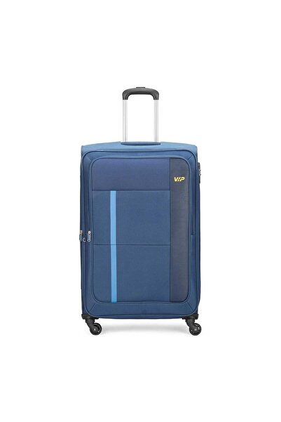 Vip Toronto Plus 4 Wheel Soft Trolley, 55 cm, Blue