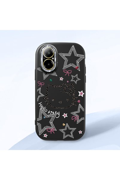 Hontinga حافظة هاتف Realme C67 متوافقة مع Hello Kitty منقوش مصنوعة من السيليك...