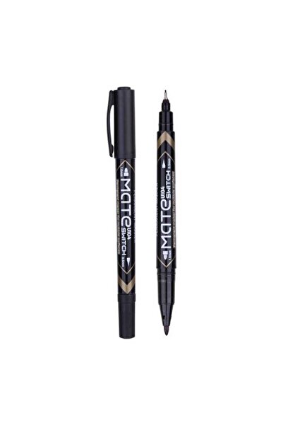 Deli Mate Switch Twin Permanent Marker, Black
