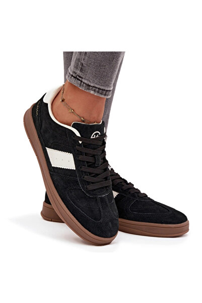 Vinceza Sneakerși din piele întoarsă 14029 Negru 40