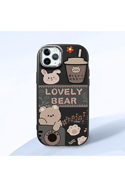 Hontinga حافظة هاتف من السيليكون الناعم باللون الأسود متوافقة مع هاتف iPhone ...