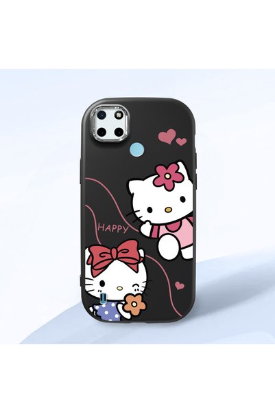 Hontinga Realme C21Y Compatible Camera Protected Black Soft Silicone Phone Ca...