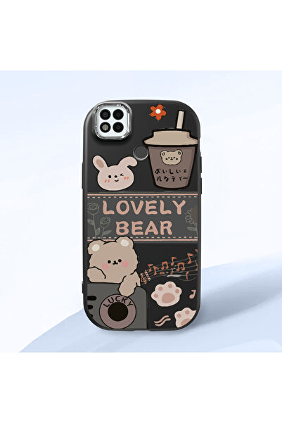 Hontinga حافظة هاتف من السيليكون الناعم باللون الأسود متوافقة مع كاميرا Poco ...