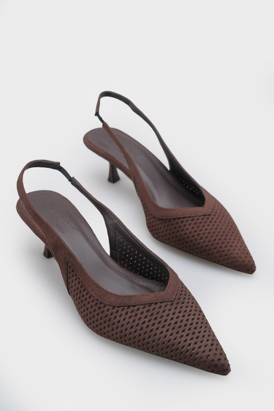 Capone Outfitters Flori Pointed Toe Mid-Heel Open-Back Women's Shoes