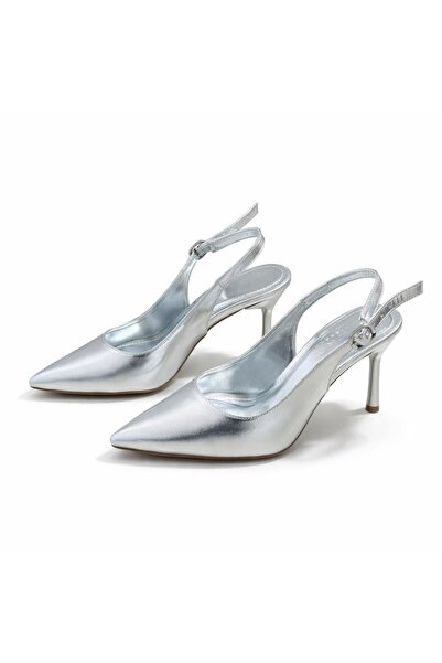 PATRON SHOES Women's 8cm Heeled Genuine Leather Pointed Toe Strapped Stylish ...