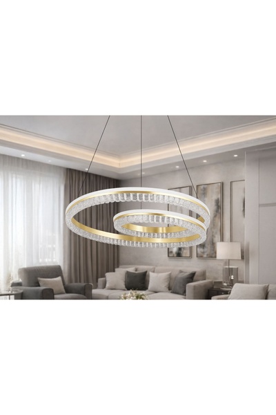 Vivense Tomris Led Avize, Gold, 50 Cm