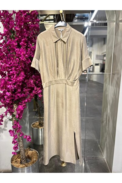 Unique - SİMLİ YIRTMAÇLI ELBİSE