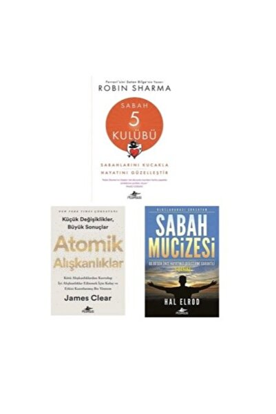 Pegasus Yayınları atomik aliskanliklar+sabah 5 kulubu+sabah mucizwsi=(3kitap)