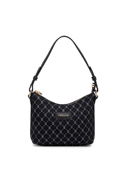 Tergan Siyah Tekstil Kadın Omuz Çantası - S26Y1TWC0722-R0P