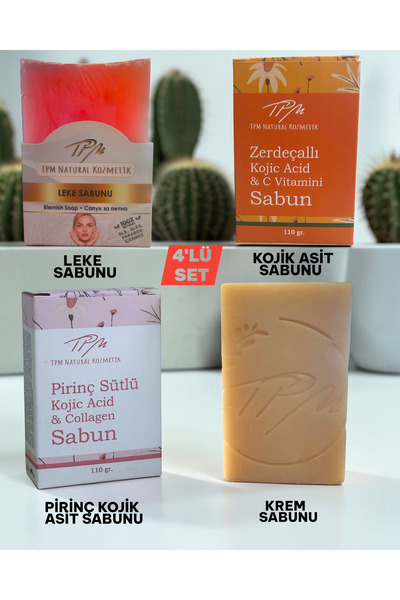 Tpm Kojik Asit Sabunu, Pirinç Kojik Asit Sabunu, Leke Sabunu ve Hediye Krem S...