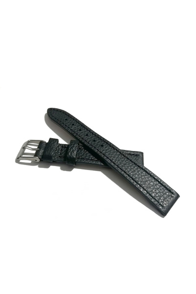 FADO Classic Genuine Leather Watch Band Black Matte 16 mm (473)