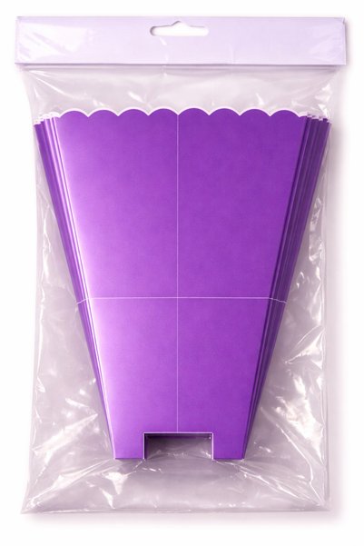 Happyewent 8-Piece Purple Corn Container – Popcorn Box Popcorn Serving Container Party & Birthday