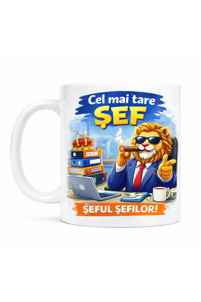 OEM Cana personalizata Cel mai tare SEF SEFUL SEFILOR, cadou amuzant pentru sef,