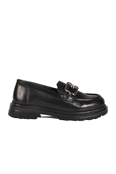 Aspor Black Patent Leather Women's Casual Shoes