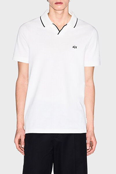 Armani Exchange Με λογότυπο Βαμβάκι Regular Fit Ανδρικό Polo με λεπτομέρεια ρ...