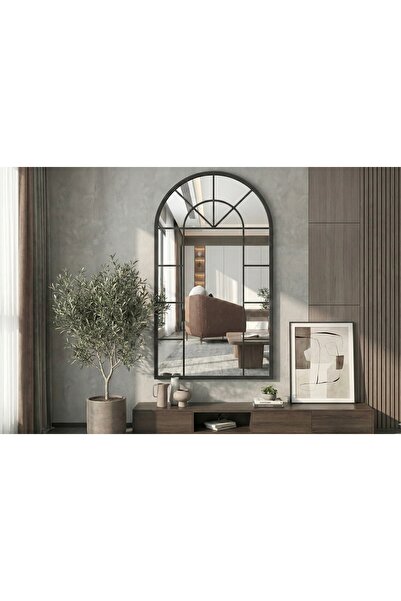 Vivense Cool Metal Çerçeveli Dekoratif Ayna, Siyah, 180X80 Cm