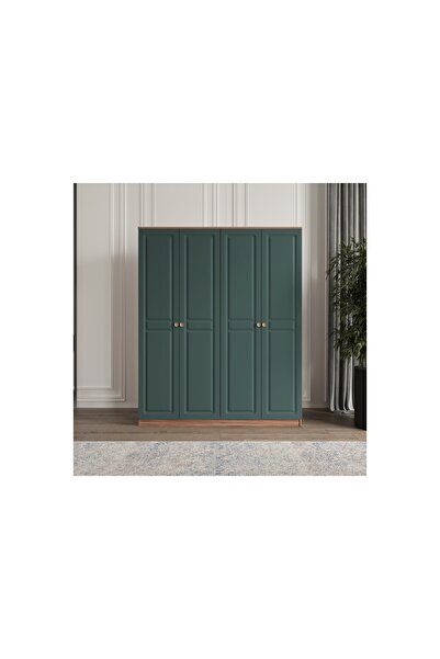 Vivense Violet Gardırop, Yeşil, 4 Kapaklı