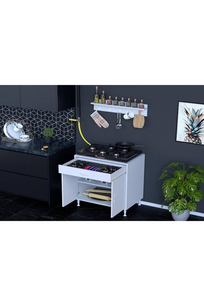 Vivense QPLAS XXXL OCAK ALTI 1 RAFLI SET, 48 CM, ASKILI RAFLI