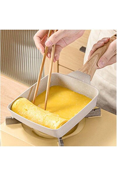 Arabest Omelette Pan Nonstick,Tamagoyaki Pan Egg Roll Pan, with Lid and Oil B...