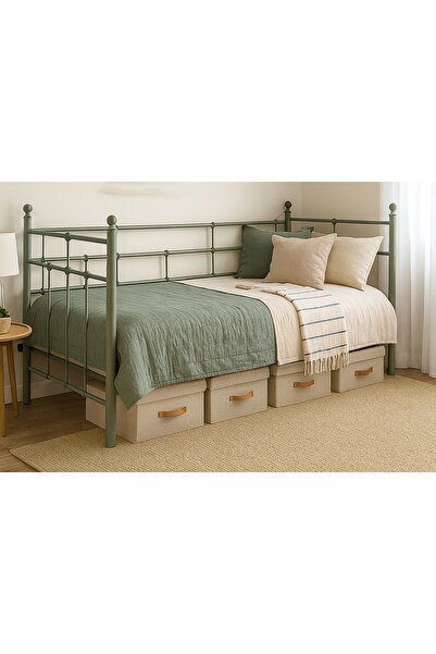 Vivense LALAS DAYBED TEK KİŞİLİK YEŞİL METAL KARYOLA, 90X200