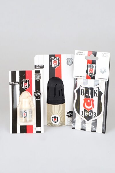 Beşiktaş DEKOMUS İLE LİSANSLI 3'LÜ OTO KOKUSU SETİ ARAÇ CAM DİKİZ AYNASI KOKU...