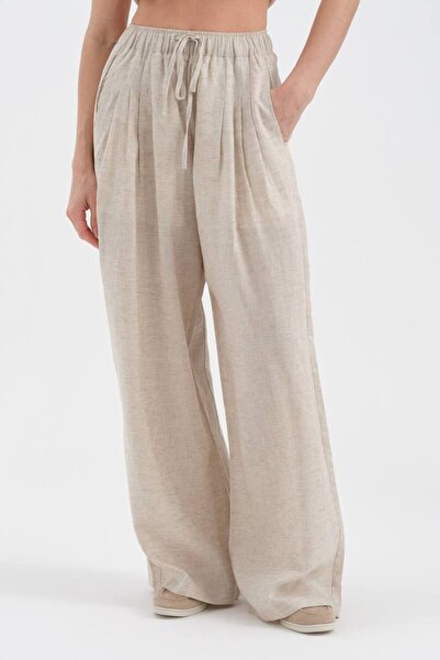 tw3 Pantaloni de damă in din material textil, model A cu căptușeală B wide-leg
