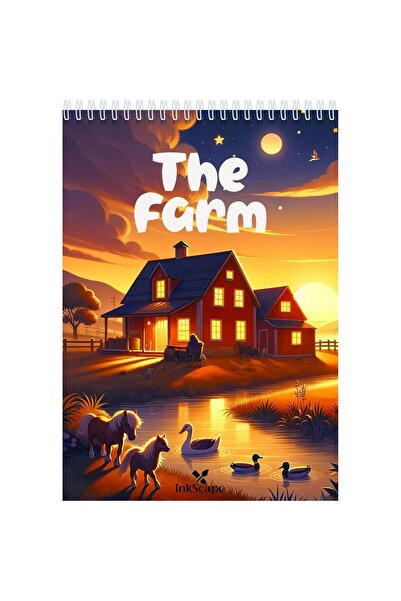 OBRO The Farm Coloring and Drawing Book for Kids – 40 Pages, A5 Format, Spira...