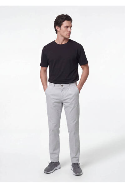 Ramsey رمادي عادي حزام الركض صالح عارضة السراويل القطنية المخلوطة