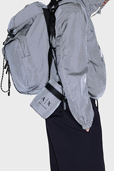 Armani Exchange مع شعار All Regular Fit بغطاء رأس جاكيت رجالي XM002260 AF1507...