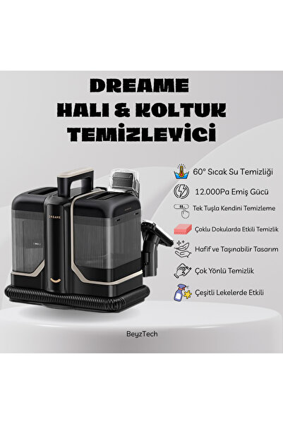 Dreame Halı ve Koltuk Temizleme Makinesi Güçlü Emiş Sıcak Su ile Leke Çıkarma