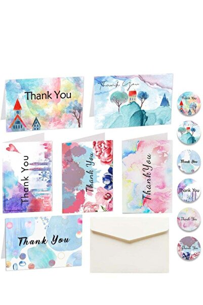 Arabest Thank You Cards Pack, 12 Pack Watercolor Thank You Greeting Cards wit...