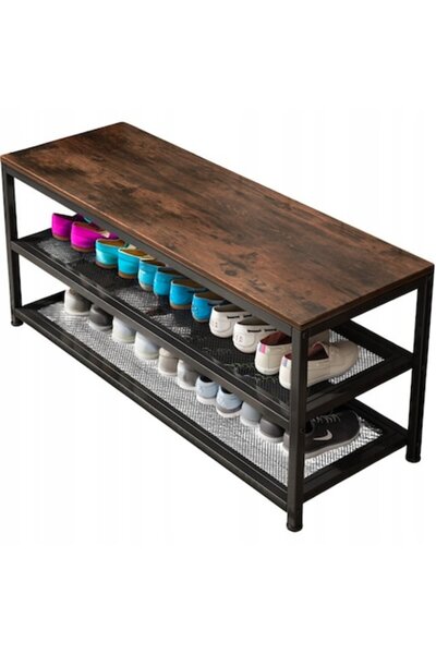 BADU Large Industrial Shoe Rack with Bench