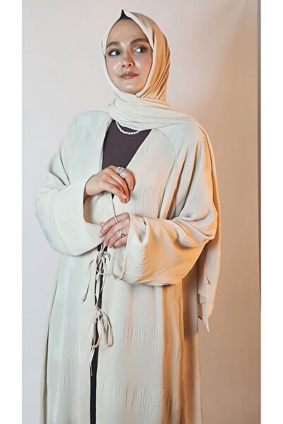 DLZ COLLECTİON ÜÇLÜ ABAYA TAKIM BEJ RENK
