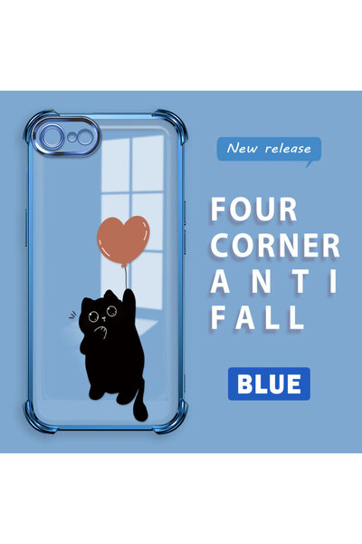 ucuc حافظة شفافة متوافقة مع iPhone 7/8/SE 2020 2022 مصنوعة من السيليكون بأربع...