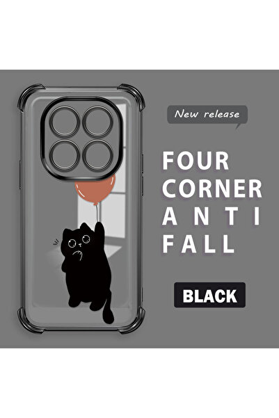 ucuc غطاء حماية شفاف متوافق مع ريدمي نوت 14 برو 4G، مصنوع من السيليكون بأربعة...