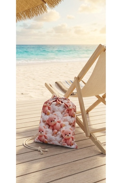 Malinka 5D βαμβακερή τσάντα παραλίας για καθαρισμό βρώμικων ρούχων, μαγιό, πλ...