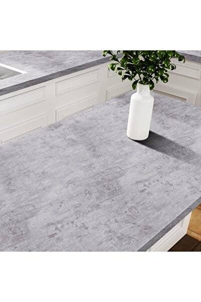 BPA Stickyart Peel and Stick Countertops Concrete Contact Paper -24inx160in -...