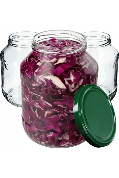 KADAX 4x Borcan 1,7 L Borcane Borcan pentru Miere, Confituri, Castraveți, Lic...