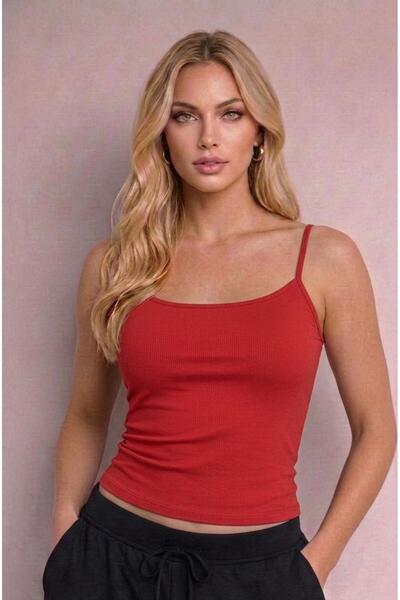 Genel Markalar Kadın %100 VİSKON İp Askılı Kadın Atlet Full Likralı