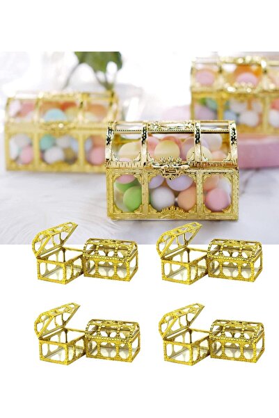 Arabest 12Pack Gold Treasure Chest Favor Candy Boxes,Weddings Birthday Partie...