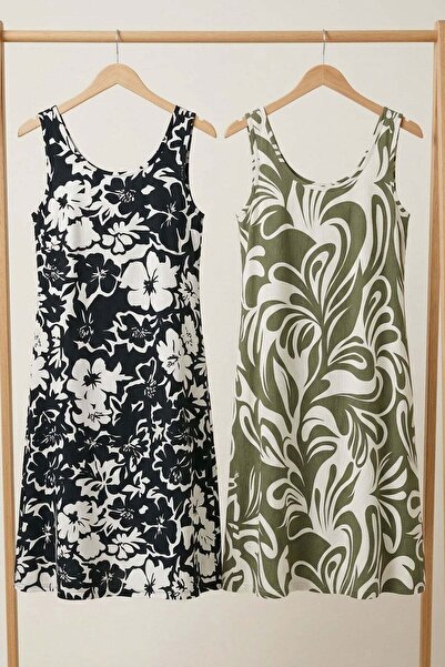 COTENCONCEPT قطعتان من الفساتين المريحة ذات الأشرطة السميكة على شكل حرف A لعا...