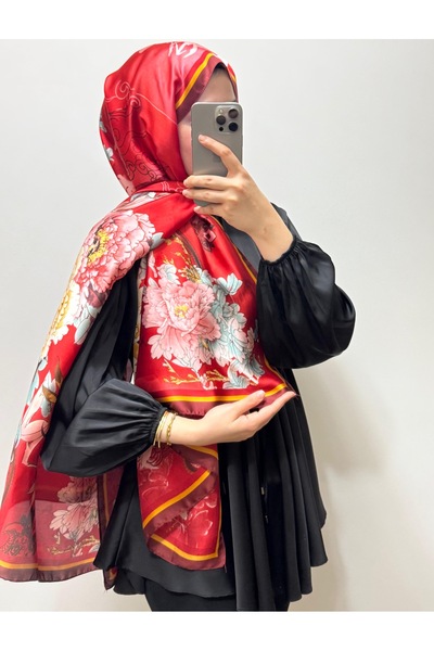 zesu co İthal Vual İpek Şal İç Göstermeyen Kaymayan Tesettür Şal