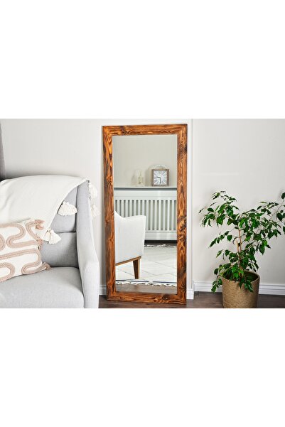 Vivense LİGNA DİKDÖRTGEN CEVİZ RENGİ AHŞAP DEKORATİF AYNA, 100X40