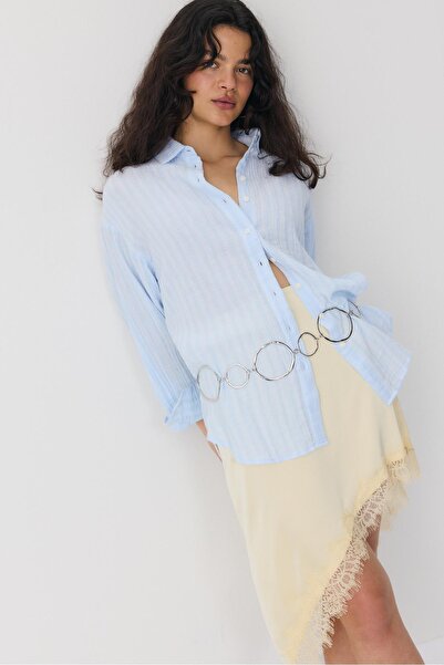 Stradivarius Basic çift kumaş gömlek