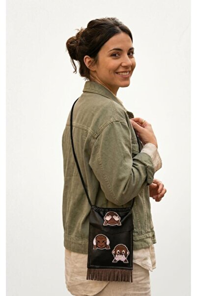 KNC EXCLUSİVE CLASSİC Custom Made Genuine Leather Phone Bag Si Püskül Detaile...