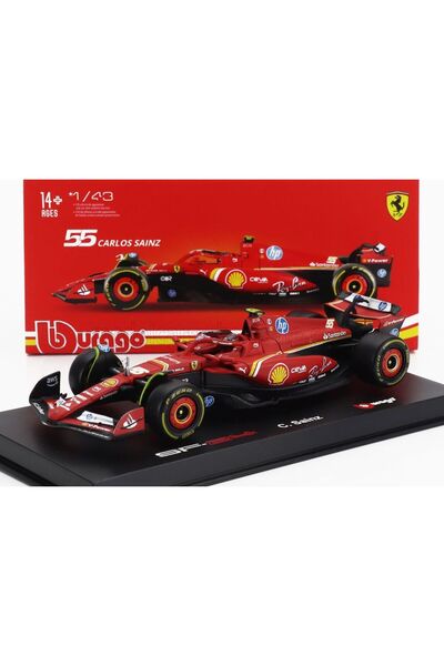 Bbugaro Macheta Bburago 1:43 Ferrari Racing #55 Carlos Sainz Bb36880-36843/55