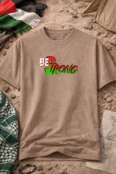 Me&On WEAR Be Strong Printed Unisex Oversized T-Shirt – Streetwear Style Casu...