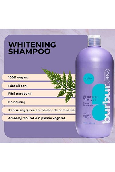 Burbur Pro ȘAMPON SUPER-PREMIUM PENTRU BLANĂ ALBĂ PENTRU CÂINI ȘI PISICI 1L