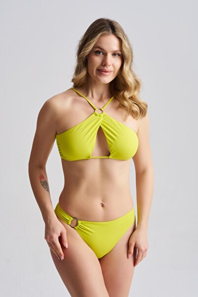 AQUAVİVA Women's Clara Special Design Bikini Set Neon Green
