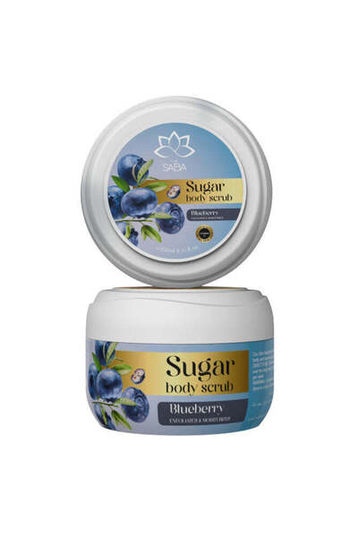 Saba مقشر الجسم بالسكر برائحة التوت الأزرق 125 مل